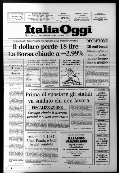 Italia oggi : quotidiano di economia finanza e politica